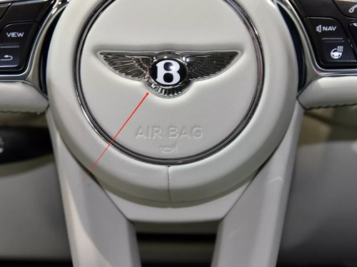 Bentley Emblem Badge Steering Wheel Airbag 91.1mmx29.4mm - Afbeelding 2 van 3