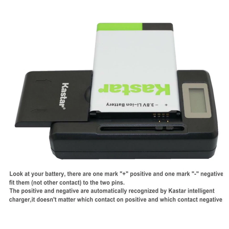 Cargador de Batería Universal Kastar Pantalla Indicadora LCD para Celulares 1 Puerto USB Foto 4 de 4
