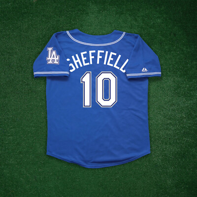 Gary Sheffield 1999 Los Angeles Dodgers ''Think Blue'' Alternate Jersey w/ Patch