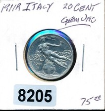 ITALY - 20 CENTS - 1911  FLYING ANGEL - FLASHY  BU - #8205