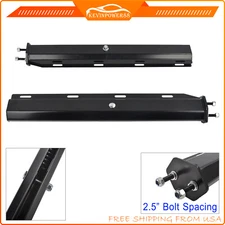 Pair Black Mud Flap Hanger 30" Straight Angled Spring Loaded 2-1/2" Bolt Pattern