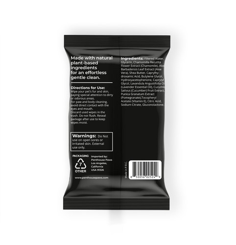 Penthouse Paws® Gentle Cleansing Wipes for Dogs & Cats - 3X Combo Travel Pack - 第 12/12 張圖片