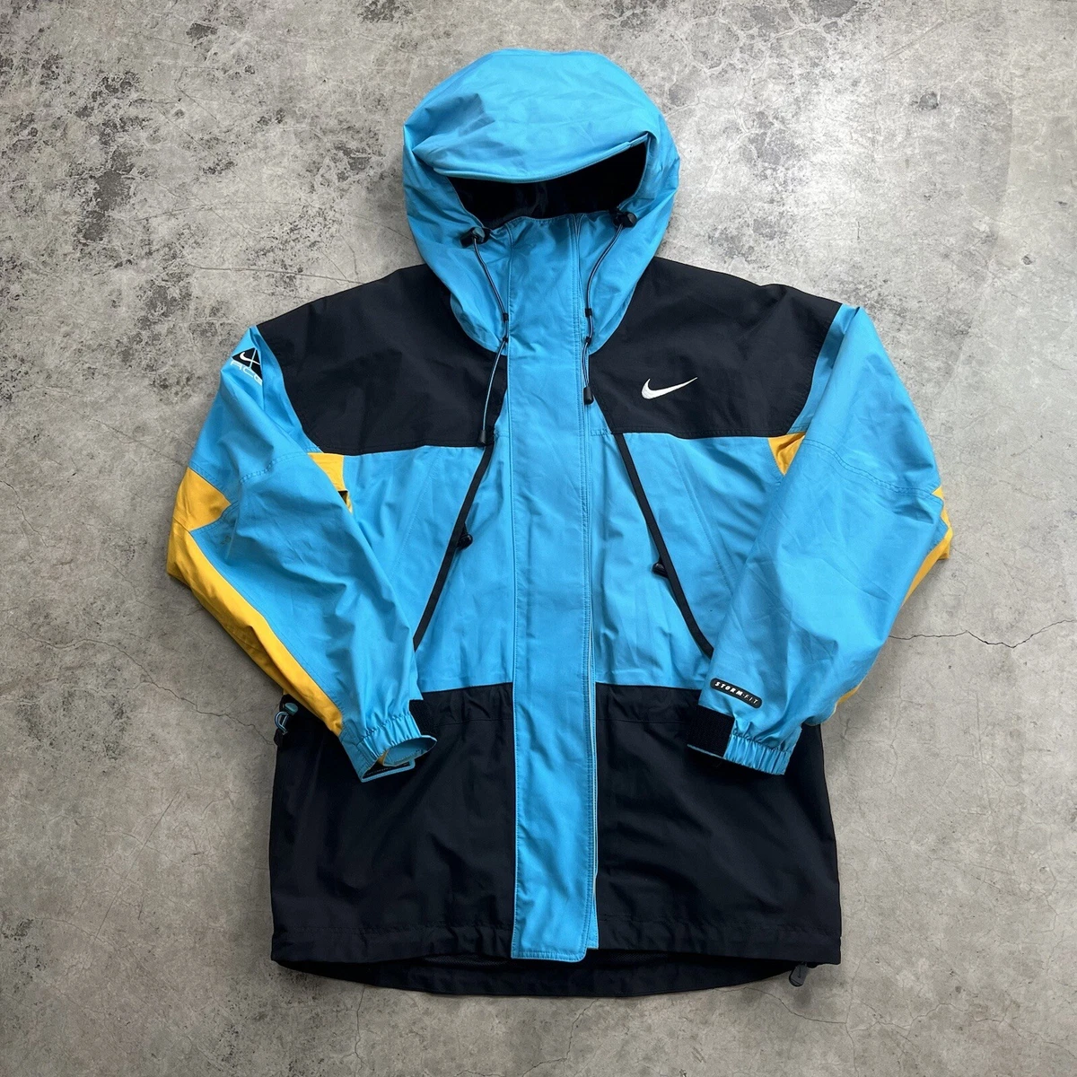 Vtg Nike ACG Storm Fit Shell Jacket Parka Blue/Yellow Nike ACG Women’s Size  S