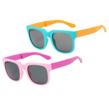 2Pcs Kids Folding Sunglasses Adorable Children Summer Sunglasses for Party