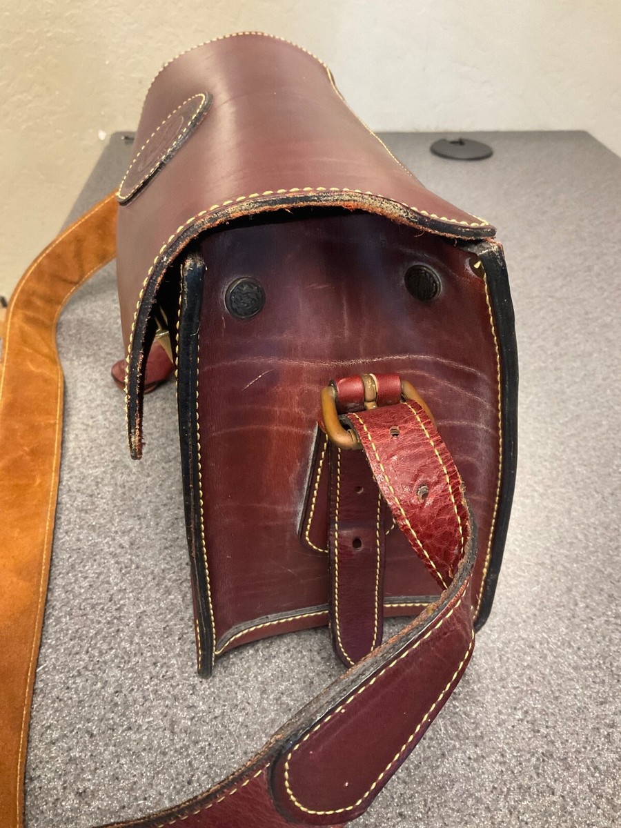 holland sport USA製　vintage オールド　レザーバック Holland Sport Leather Messenger Bag Vintage Hunting Bag