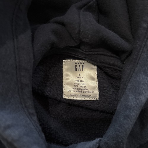 GAP Kids Hoodie Blue Peace Hooded Sweatshirt Boys Size 5 Years - Picture 4 of 5