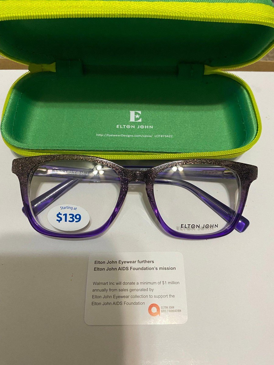 Elton John Field Trip Frames Eyeglasses Glasses Purple Unisex