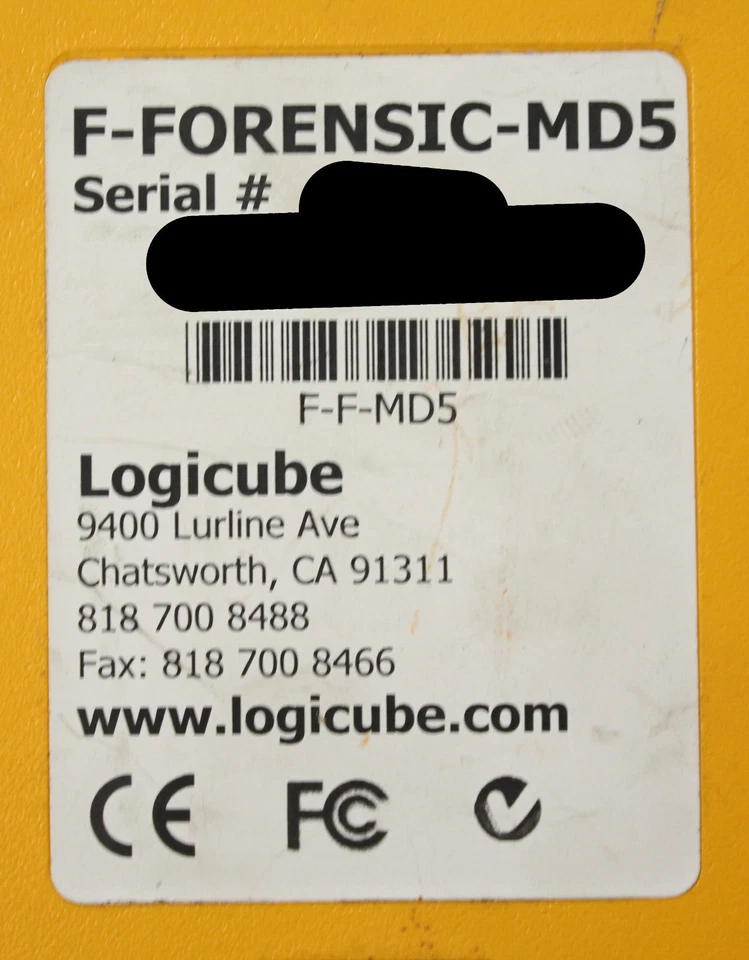 Logicube MD5 Forensic Hard Drive Capture System F-FORENSIC-MD5 F-F-MD5 -No WP - Image 2 of 4