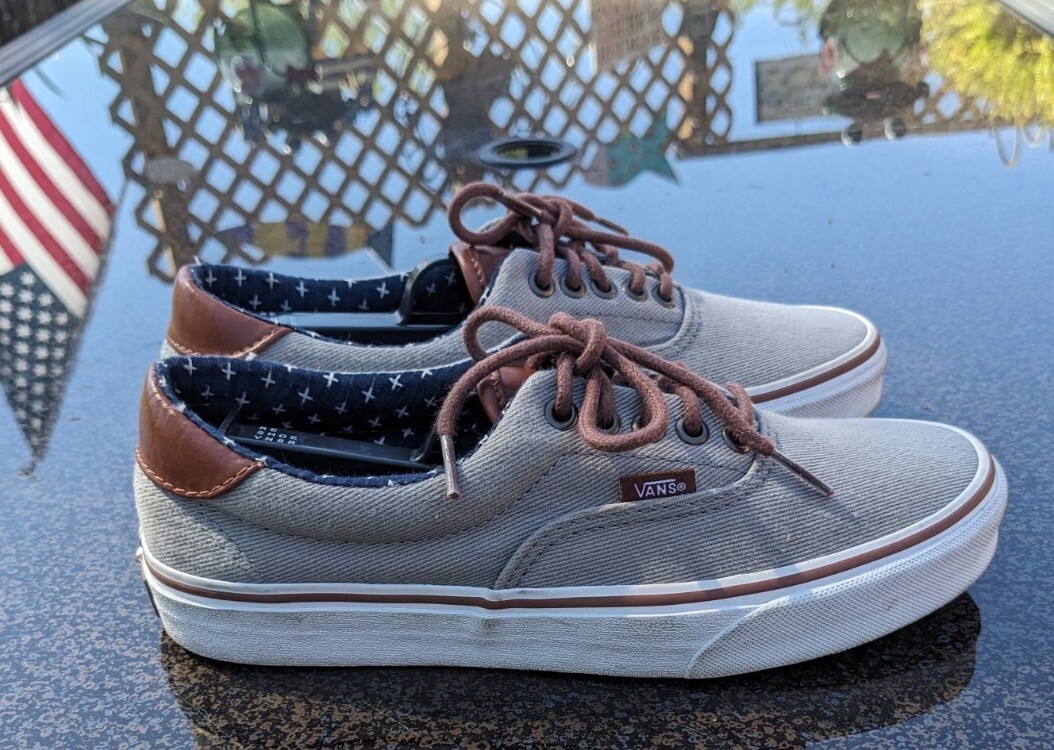 Vans Era 59 Low Frost Gray/Brown Plus Canvas Sneaker… - Gem