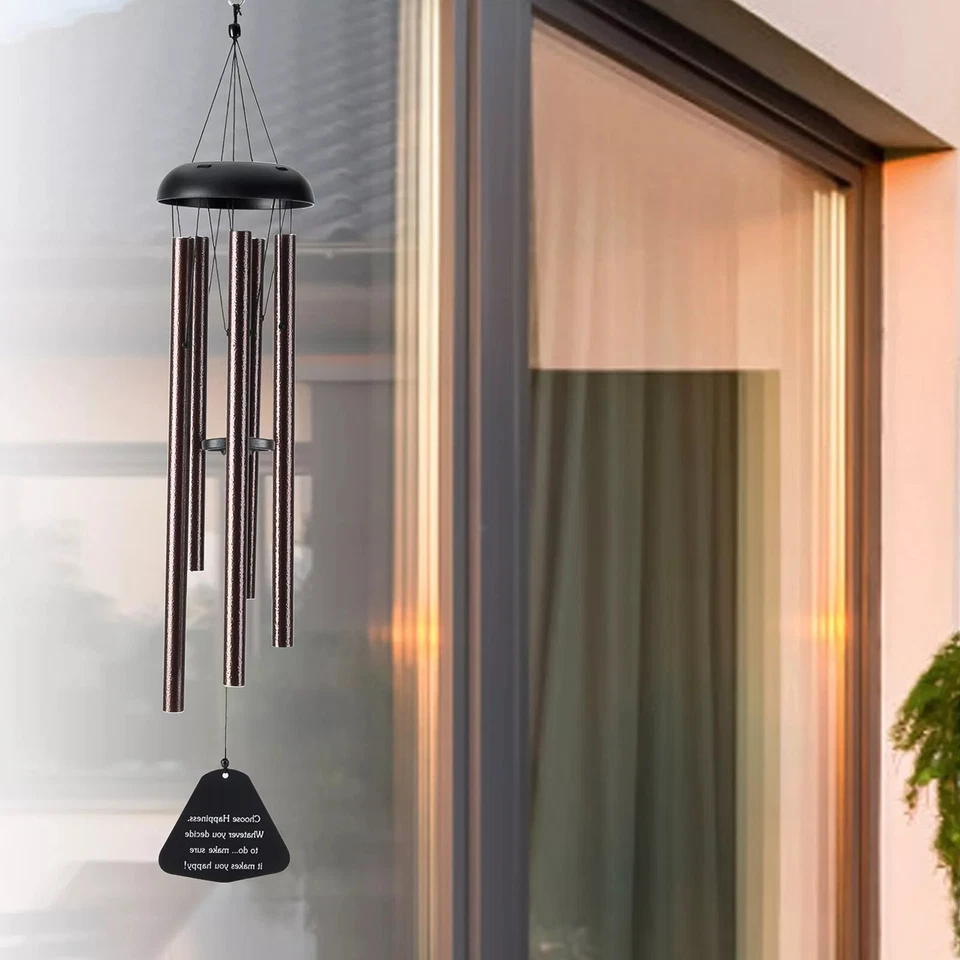 Carillones de viento de 36" para exteriores tonos profundos afinados decoración de jardín ajustable Foto 2 de 4