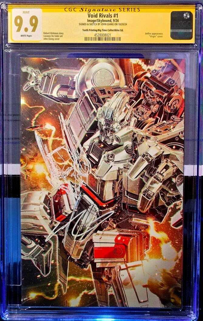Void Rivals #1 Jetfire Transformers CGC 9.9 not 9.8 Optimus Prime