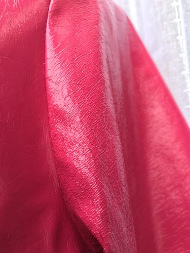 HOT PINK SHINY HOODED MAC / MACK / RAIN COAT SZ 8 FROM ATMOSPHERE / FESTIVAL - Picture 9 of 12