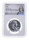 PF68 1955 Proof Franklin Half Dollar NGC Graded White Coin Spot Free PR68