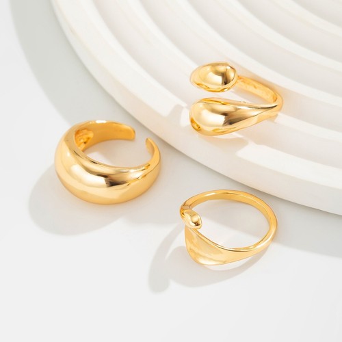 Ring drei Set Boho Knöchelringe Midi Gold Daumenstapel - Bild 2 von 4