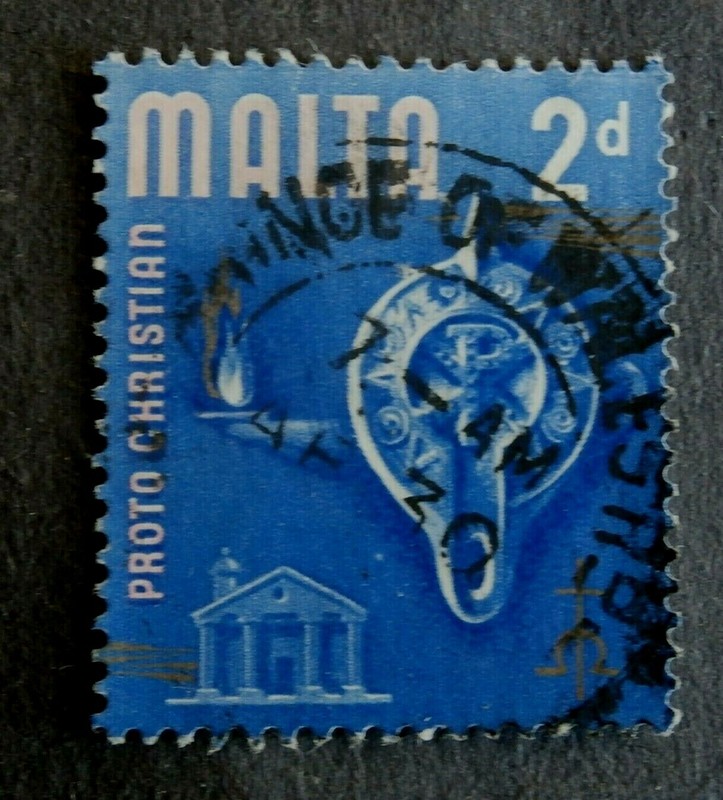 MALTA 2d Photo Christian (Pink shows into name Malta) 1965 Used