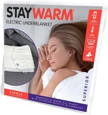 Lloytron Stay Warm Superior Luxury Washable Single Electric Heated Underblanket