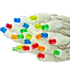 Multi-Color LED Christmas Lights Twinkle Sets UL Listed 50 Bulb 25FT Strings