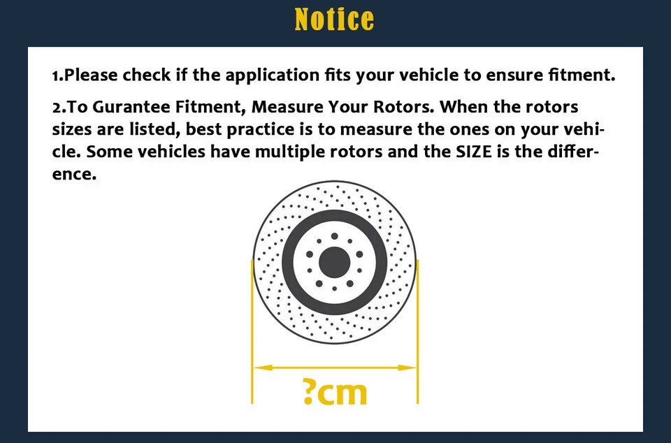 Front and Rear Brake Rotors Pads Kit fit for Mazda 6 2006-2013 Drilled Slotted - Image 3 of 4