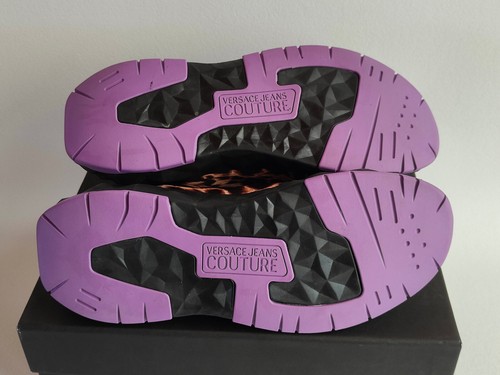 Sneaker Versace jeans couture taglia 40/41 nero/modello leopardo NP229 € nuovo/imballo originale - Foto 7 di 12