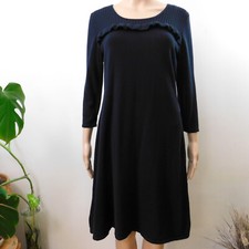 NINE WEST Little Black Sweater Dress Half Sleeve Knee Length Cozy Women's M