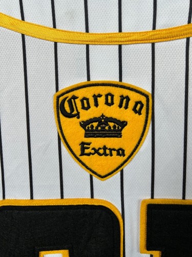Corona Extra Sports Gear Baseball Jersey Embroidered Button Stripped Logo 3XL - Picture 12 of 22