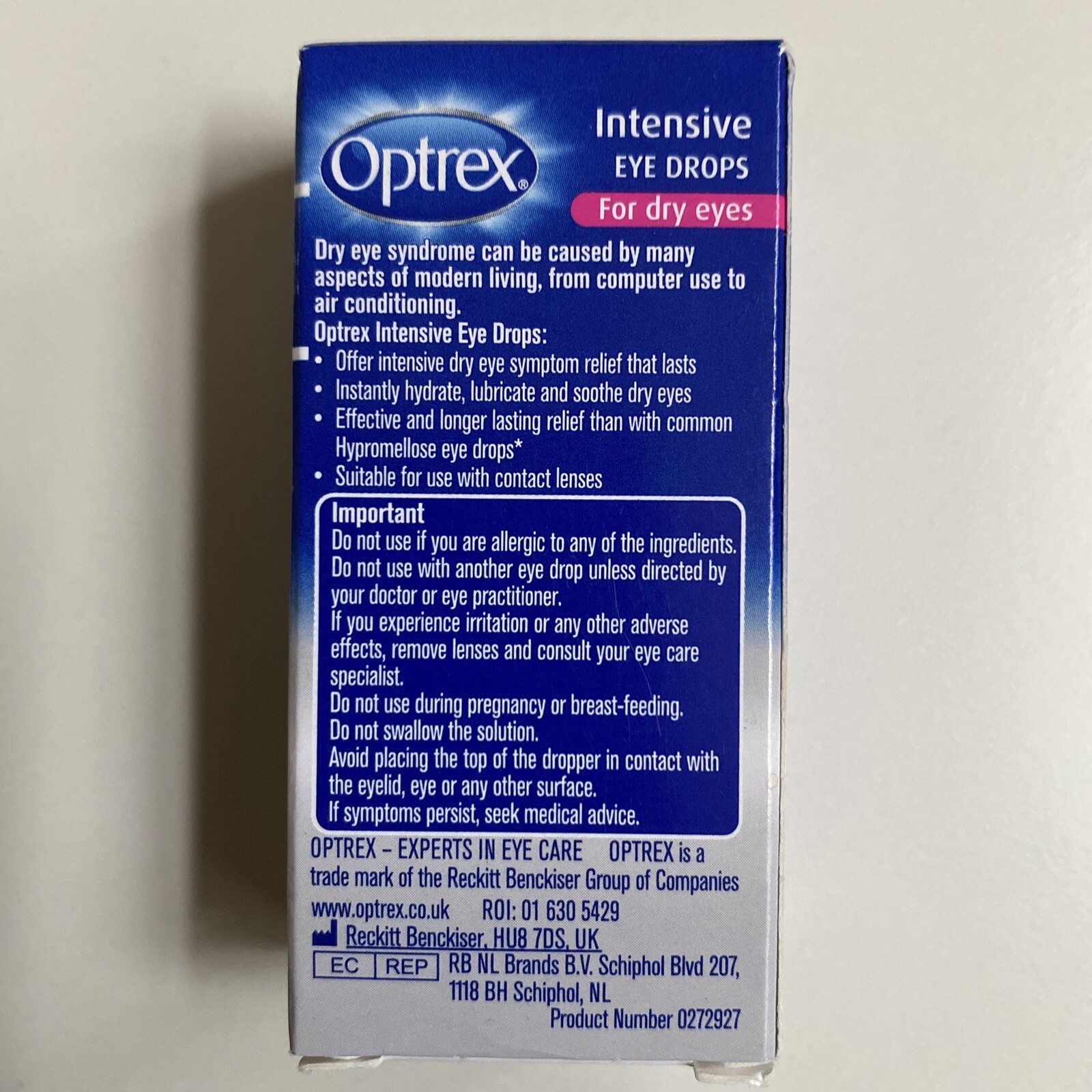 2 X Optrex Intensive Eye Drops For Dry Eyes 10ml X 2 eBay