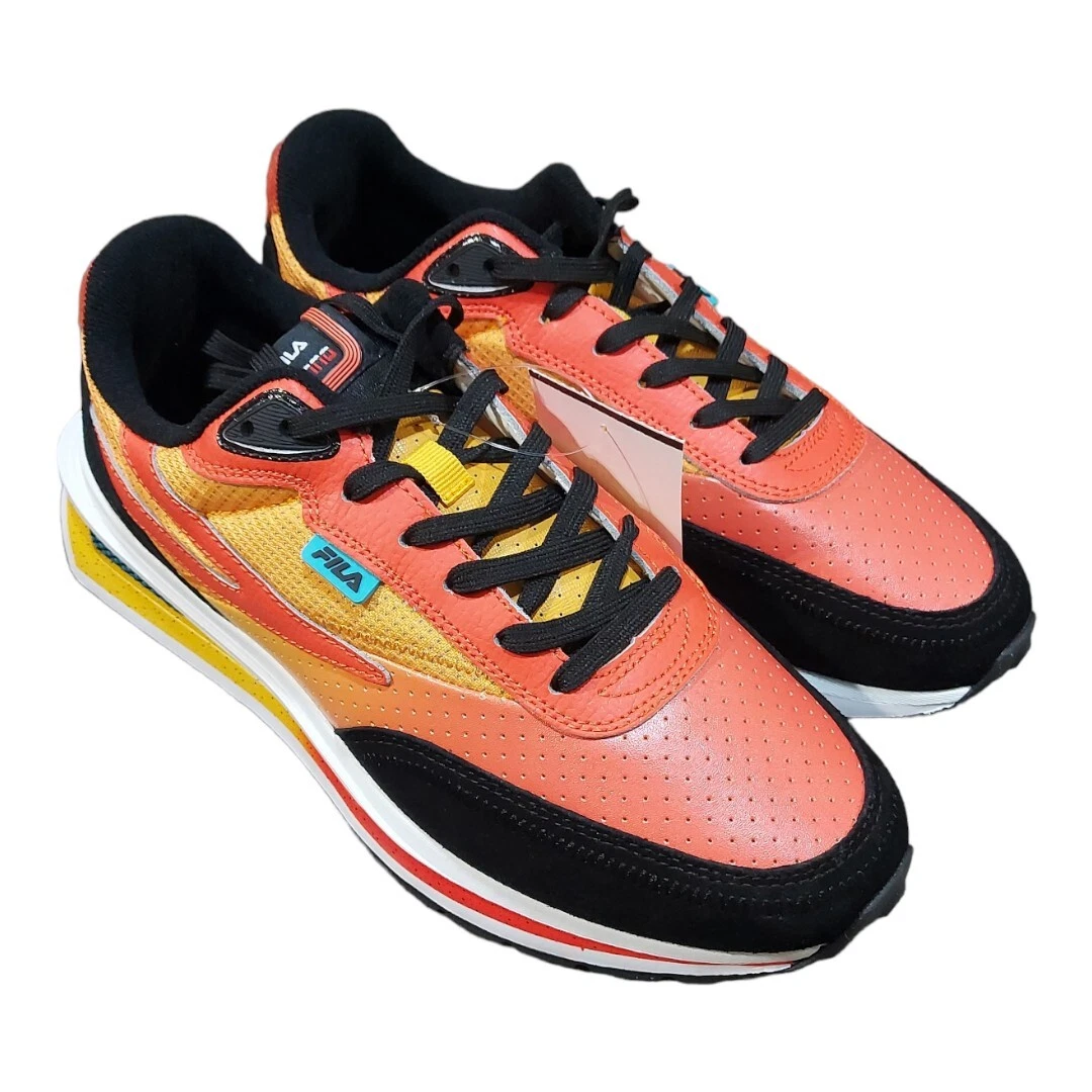 Orange and black filas outlet