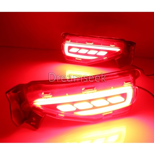 PARA TOYOTA FORTUNER 2015-2019 ROJO LED REFLECTOR PARACHOQUES TRASERO LUZ ANTINIEBLA - Imagen 5 de 6