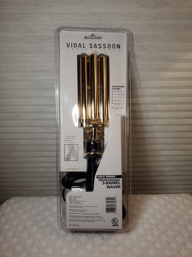VIDAL SASSOON Gold Series Professional 3-Barrel Waver Crimper (VS184) NEW SEALED - Picture 2 of 6