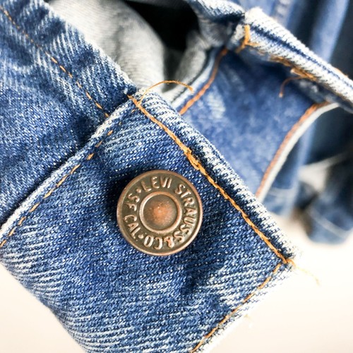 VINTAGE Levi's 1970s Type III Denim Trucker Jacket 70505 0217 36 - Picture 9 of 14