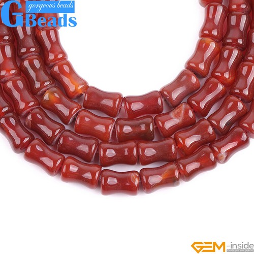 Natural Agate Aventurine Bamboo Knot Shape Charms Beads Jewelry 15" 20-30pcs - Picture 98 of 124