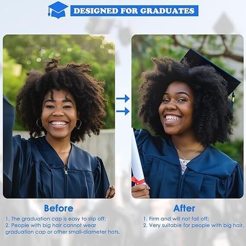 Graduation Cap Headband - Grad Cap Headband Firm Anti-Fall Hairband for Gradu... - Picture 4 of 5