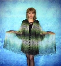 Handmade Knitted Goat Hair Fuzzy Orenburger Shawl Scarf Wrap Stole