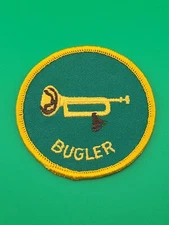 Bugler Green Position Patch Plastic Gauze Back BSA Boy Scouts America NEW