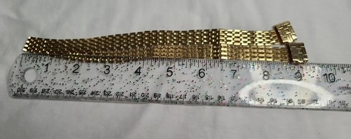 Flat Link Neckline Collar Necklace Gold Tone - Picture 4 of 5