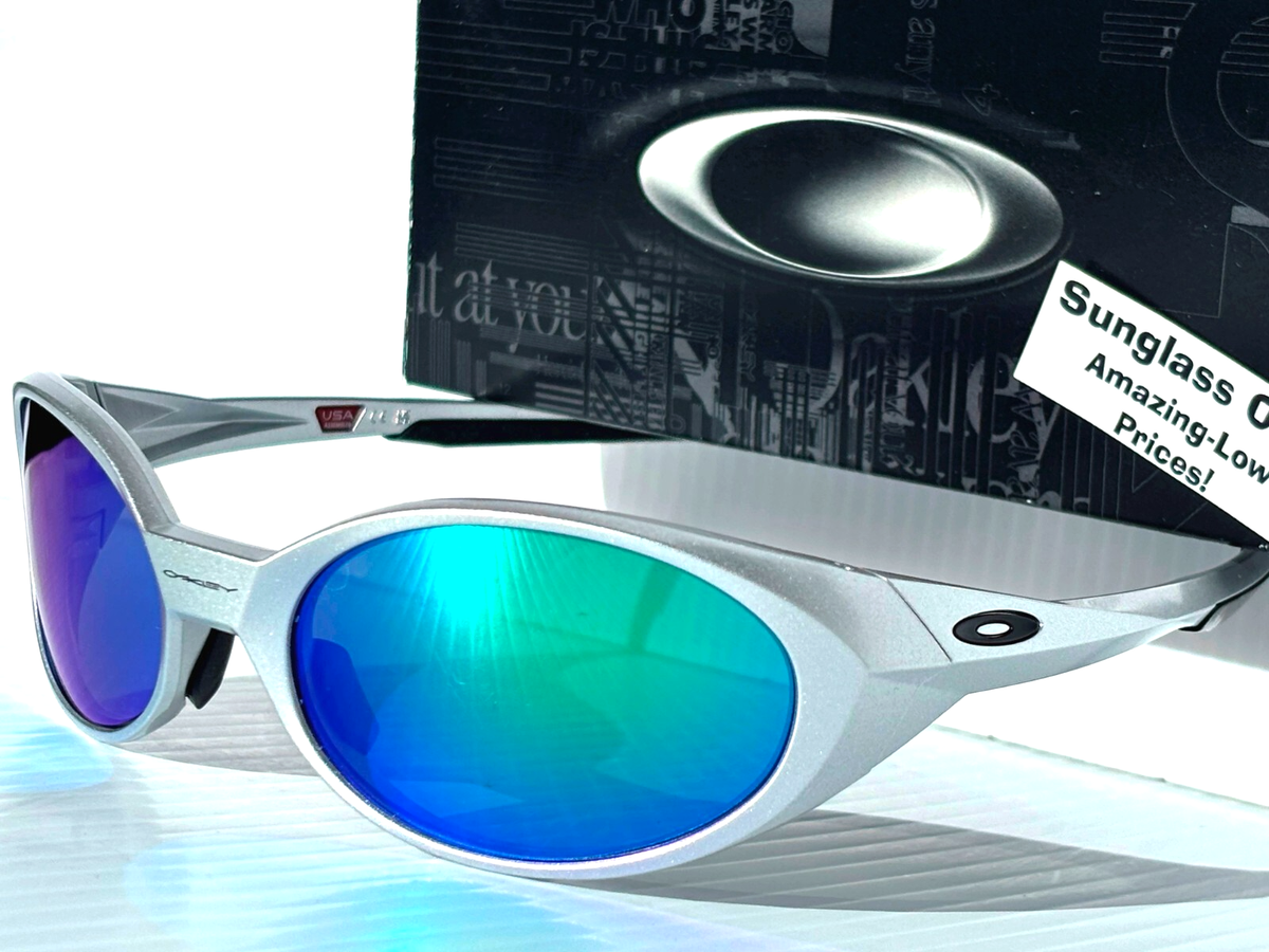 NEW Oakley EYE JACKET REDUX Silver POLARIZED Galaxy JADE Lens