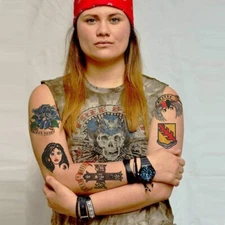 Axl Rose Guns n Roses Temporary Tattoos - Axl Rose Costume Halloween
