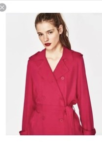 zara belted double breasted coat