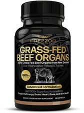 FREZZOR New Zealand 100% Live-Grass-Fed Beef Organs Complex, 3000mg 180 Capsules