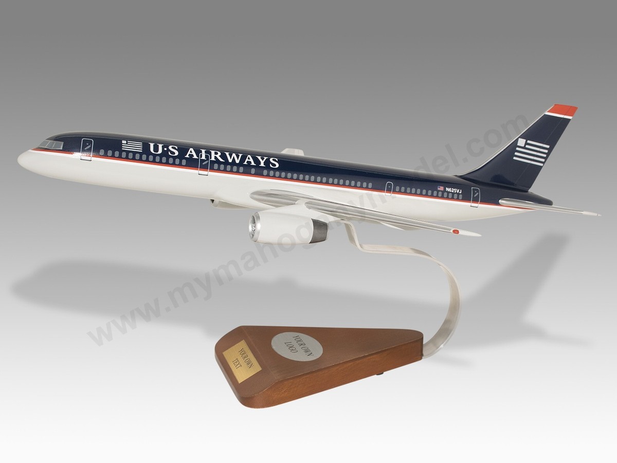 Boeing 757-200 US Airways Desk Wood Airplane New Model Large Scale