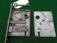 NICE EARLY  MORTISE LOCK CIRCA 1850- w/KEY - 5 1/2" FACE FULLY RESTORED(19657-4)