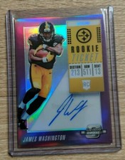 JAMES WASHINGTON 2018 CONTENDERS OPTIC PURPLE ROOKIE TICKET AUTO RC #09/99