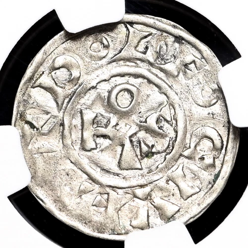 FRANCE, Deols. Odo the Old, 1012-1044. Silver Denier, NGC XF45