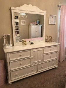 Stanley Furniture Young America White Dresser And Mirror Ebay Image Is Loading Stanley Furniture Young America White Dresser And Mirror