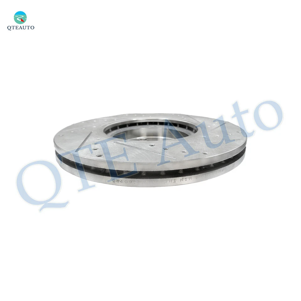 6 Front Drilled Slotted Brake Rotors 320-Ceramic Brake Pad For 2011 Infiniti M56 - Image 4 of 4