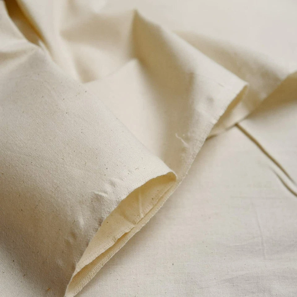 *5 Meter* 100% Cotton Natural Calico Fabric Unbleached Craft Material 58" Meter - Image 3 of 4