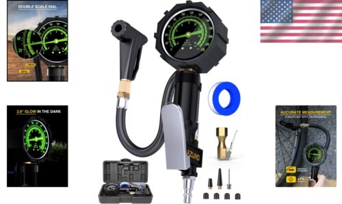 Premium Digital Tire Inflator with Hose & Accessories - Perfect for Bikes - Picture 2 of 10