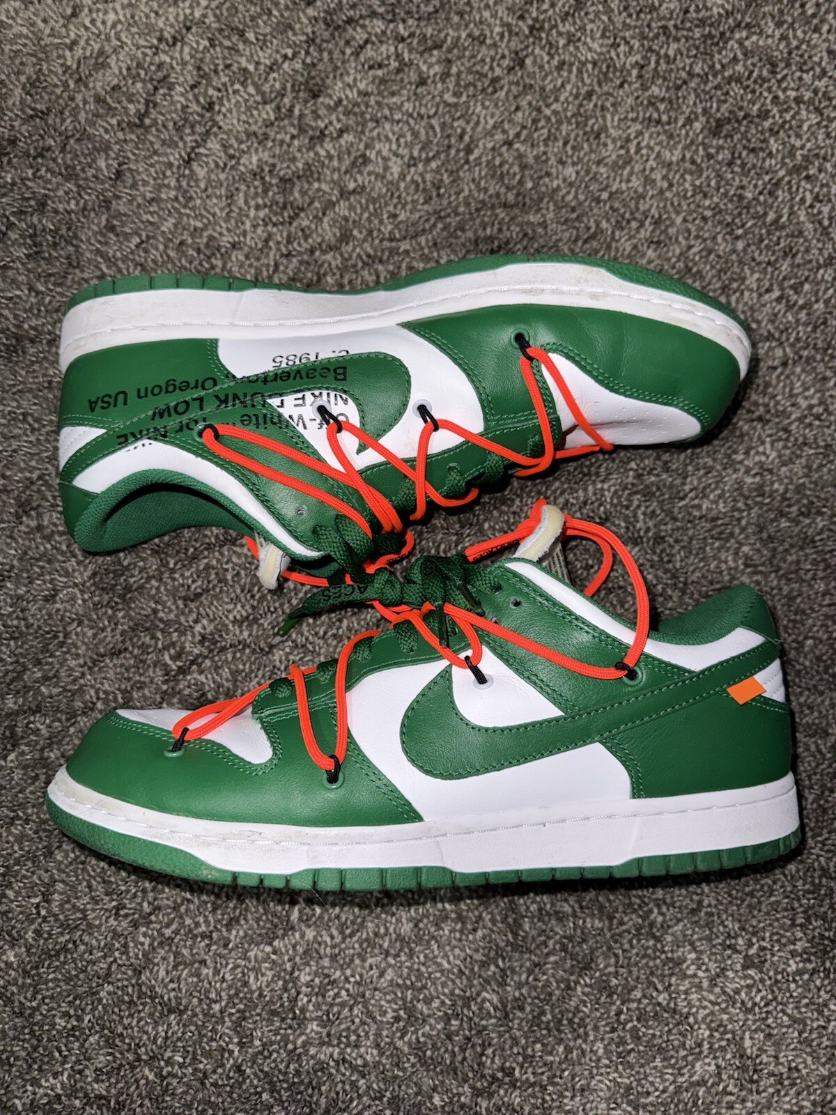 OFF WHITE X NIKE Taglia 11 Nike Dunk Low x OFF WHITE verde pino 2019