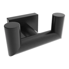 Ico Bath Volkano Crater Double Robe Hook Matte Black V62225