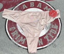 Vintage Splendies Second Skin Thong String Bikini Panties Stretch Pink
